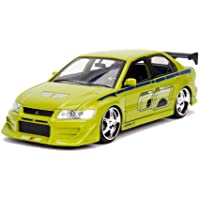 Jada JA99788 1:24 Brians 2002 Mitsubishi Lancer EVO II- Verde-Amarillo